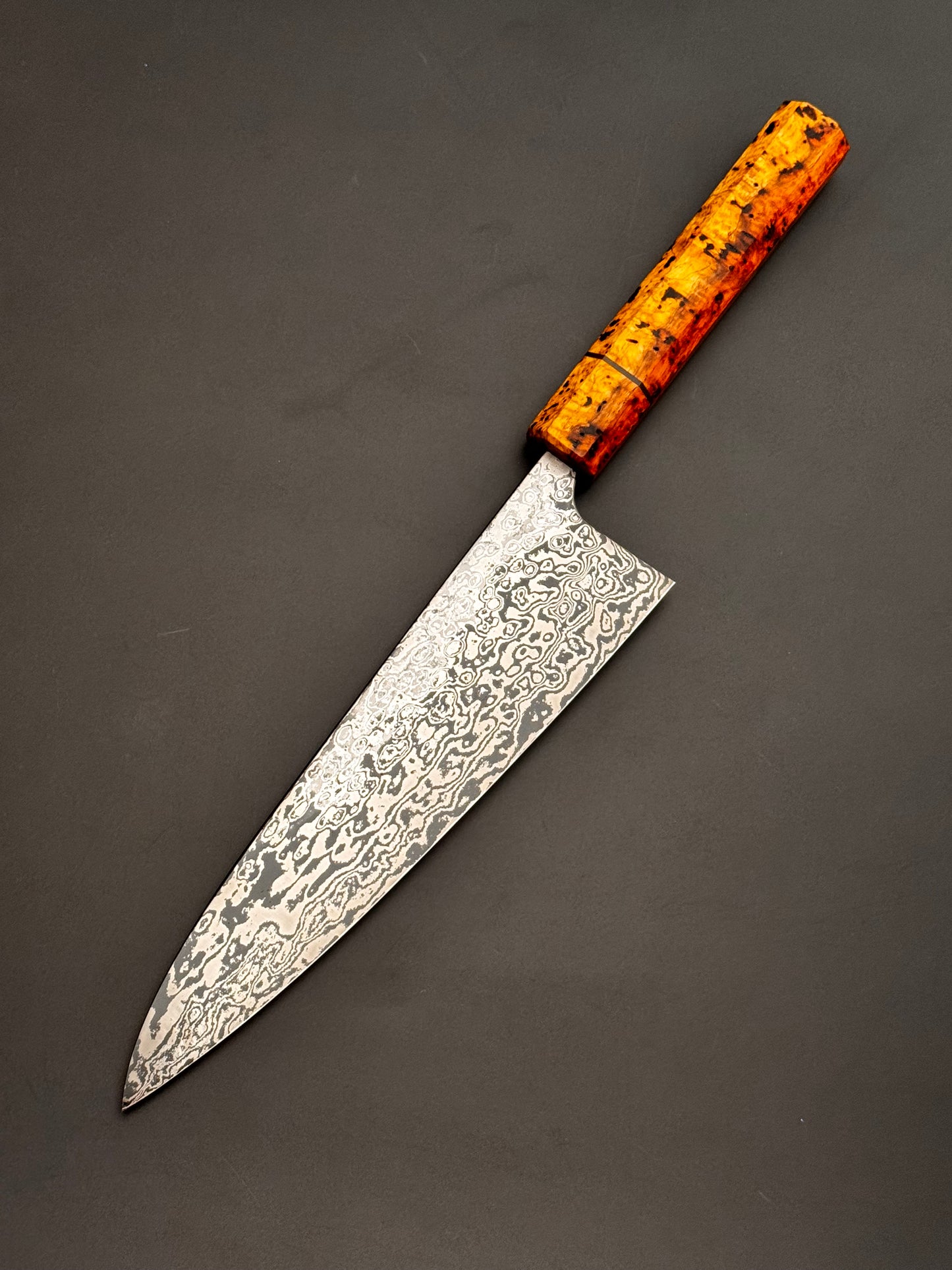 8.25” Random Rain Damascus Gyuto
