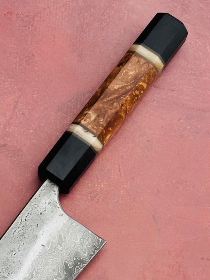 8” Double Damascus Hybrid