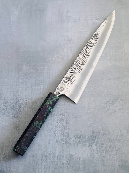 8.5” Frosted Maui Mist Gyuto