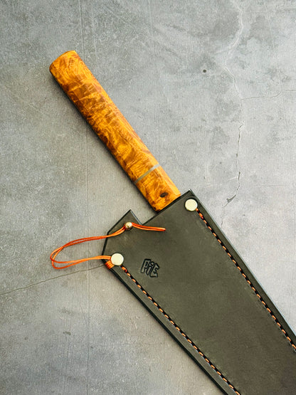 9.25” Double Damascus Gyuto + Saya