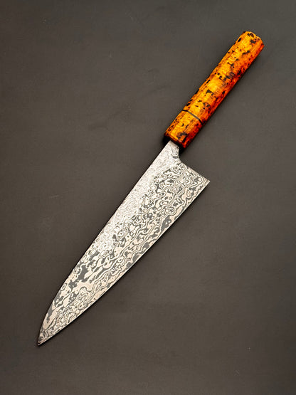 8.25” Random Rain Damascus Gyuto