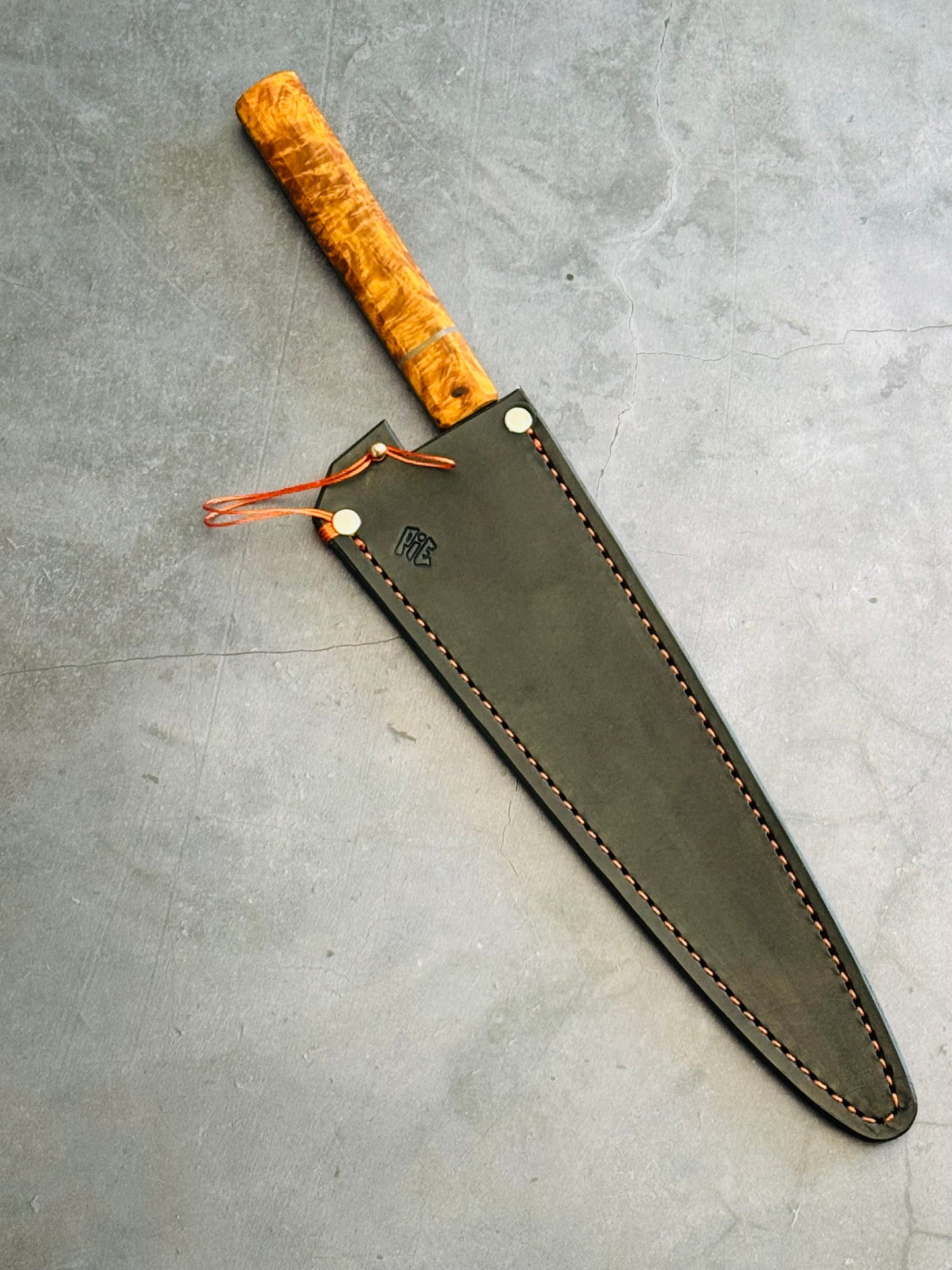 9.25” Double Damascus Gyuto + Saya