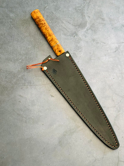 9.25” Double Damascus Gyuto + Saya