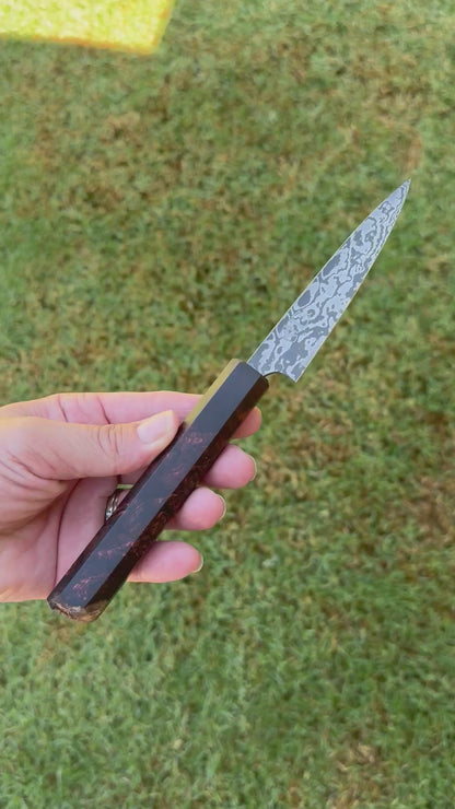4” Long Handle Damascus Paring